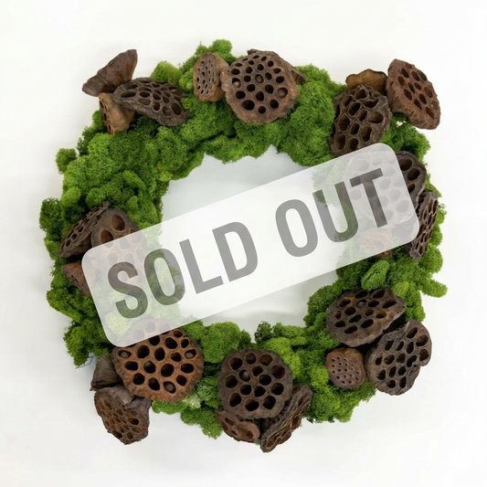 Lotus Pod and Moss Wreath